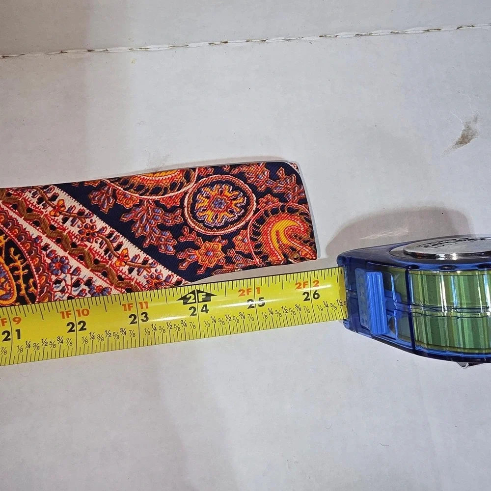 VINTAGE Kipper Dayton's Navy Blue and Orange Paisley Neck‎ Tie NEW! England